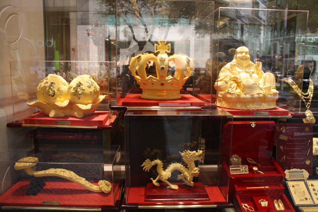 L'or dans les boutiques de Hong Kong et Macau, photo par Thomas Podvin (2012)