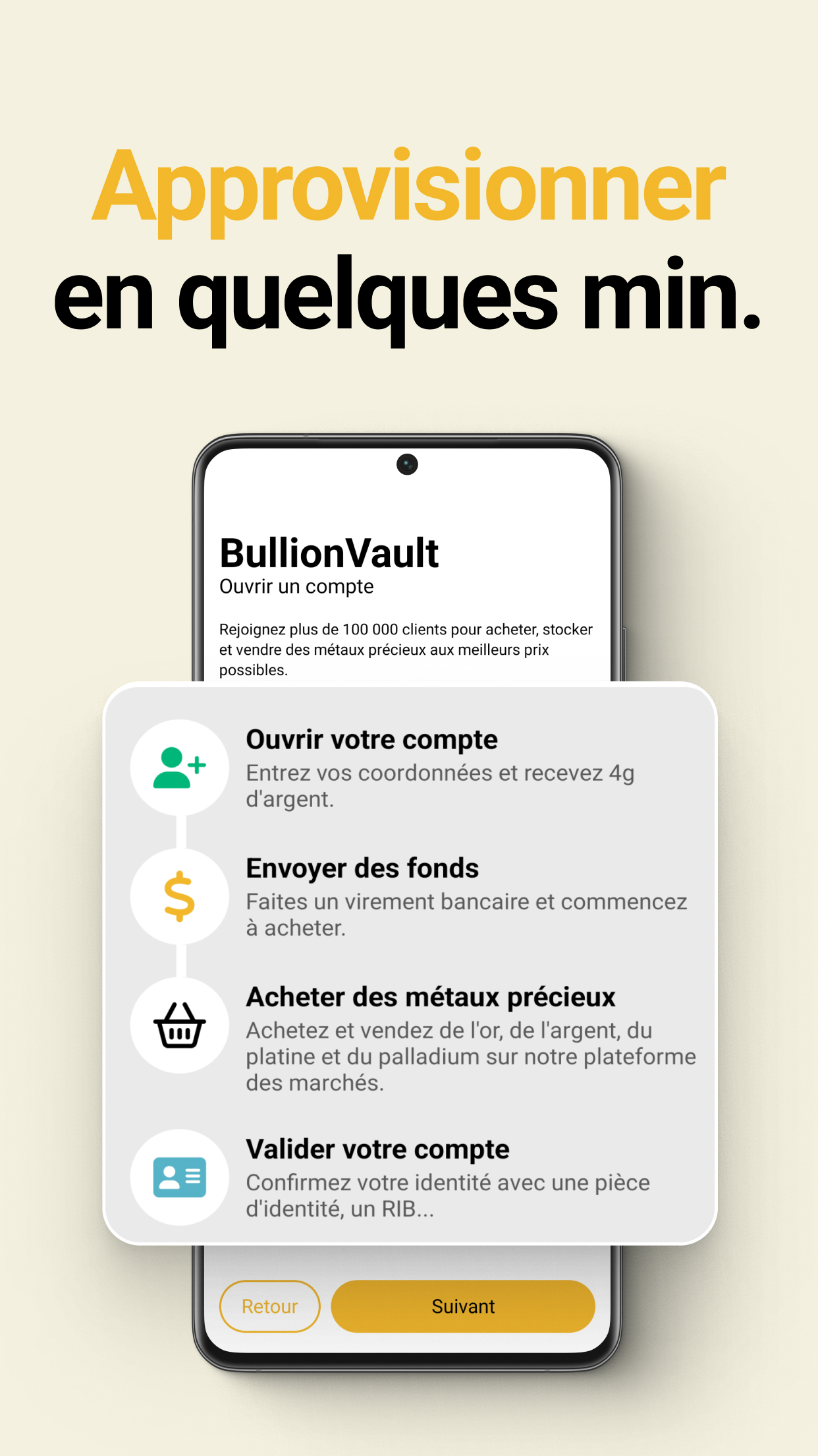 Créez votre compte et effectuez un dépôt en quelques minutes. Recevez de l'argent virtuel gratuit pour tester nos services